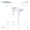 Fauceture VPB5321 Imperial 32" Basin Console Sink W/ 1 Faucet Hole, White VPB5321 - alternate 3